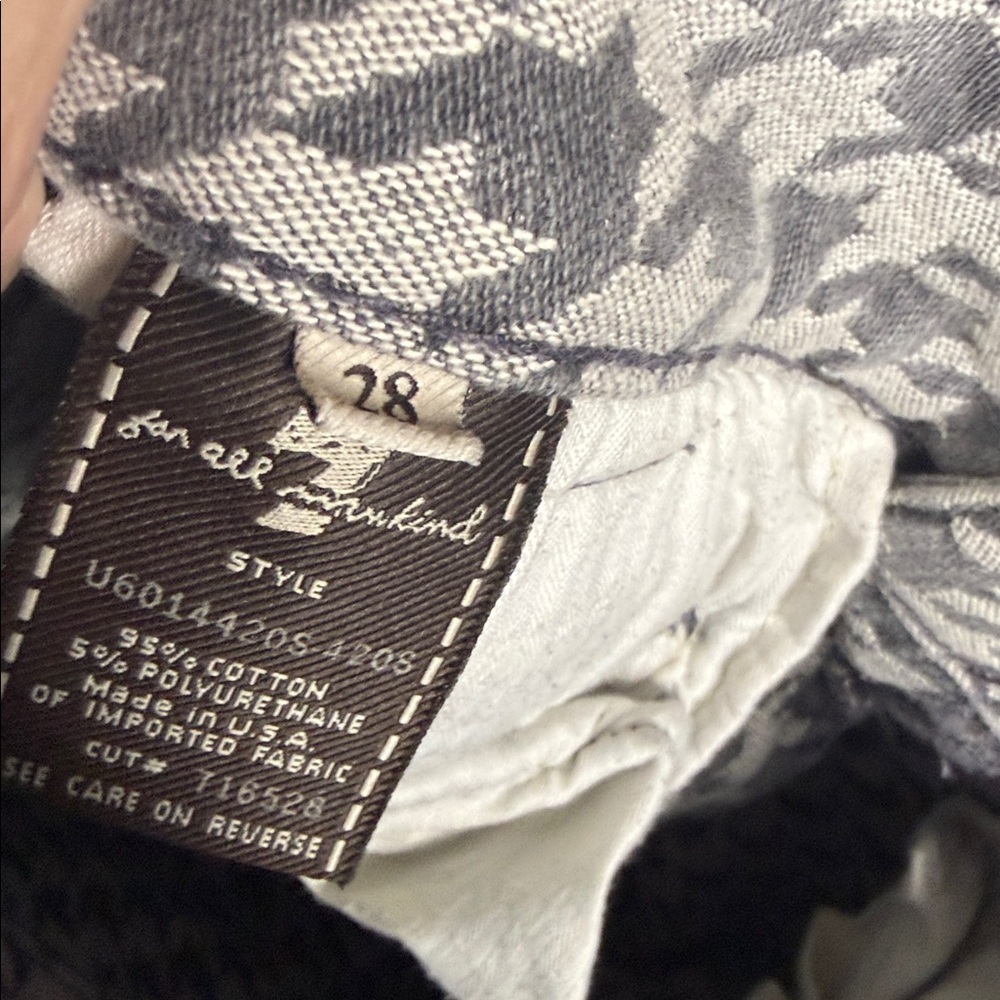 Limited Edition 7 for all mankind denim houndstooth gray boot cut jeans sz 28 - Picture 9 of 10